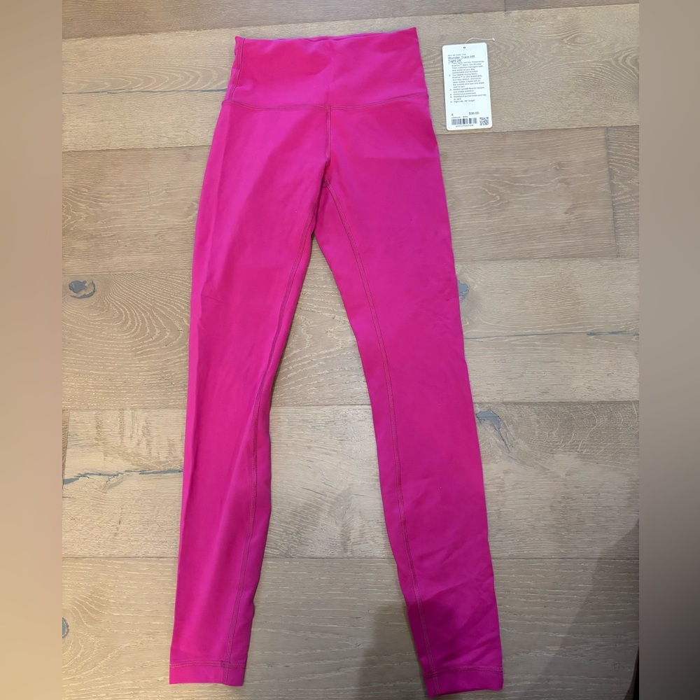Wunder Train HR Tight 28” Lululemon Leggings Ripened Raspberry Size 4